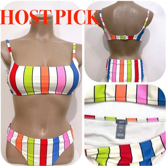 •Aerie• Striped Bikini Set S - Picture 1 of 10